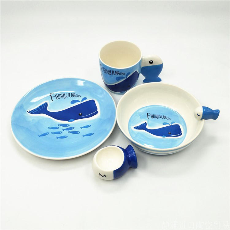 Shu also Thailand import cartoon ceramic tableware keller cup children to use bowl dish dish children children