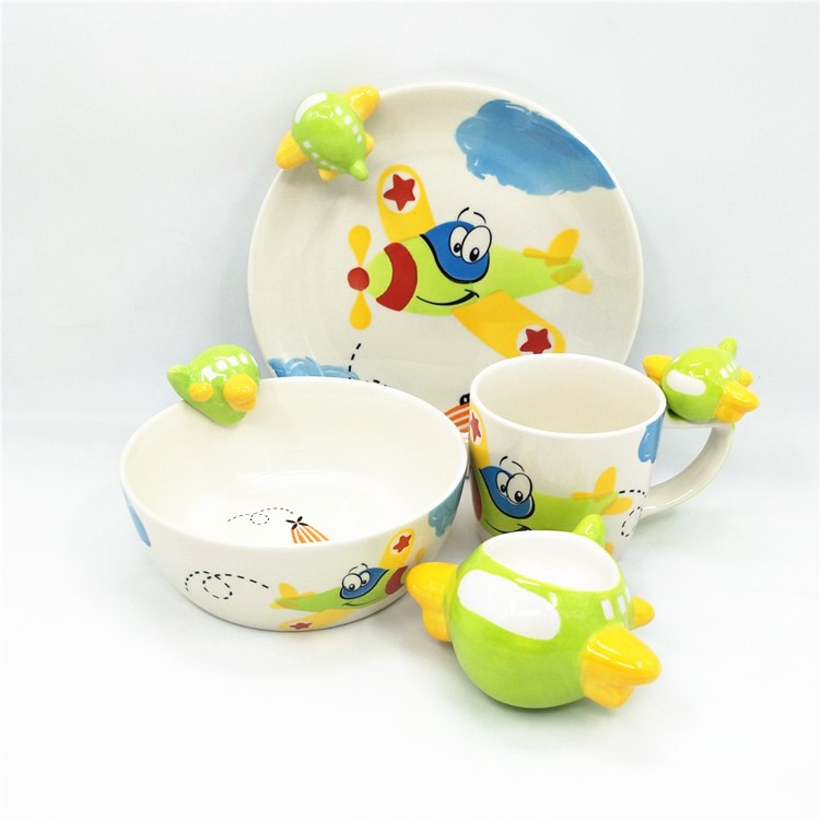 Shu also Thailand import cartoon ceramic tableware keller cup children to use bowl dish dish children children