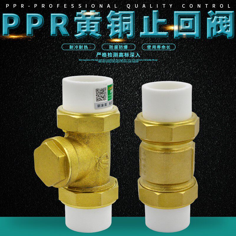 PPR check valve brass horizontal vertical check valve backstop valve PPR water pipe fittings fittings
