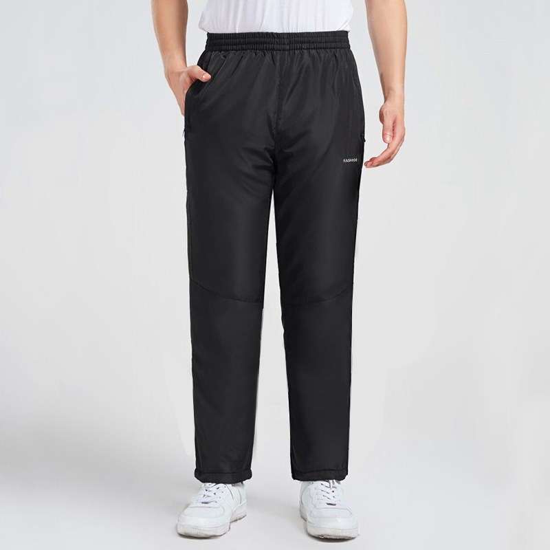 Tăng quần đang mùa đông bông giản dị quần nam mặc bên ngoài quần ấm bông dày bông sweatpants lỏng chân.