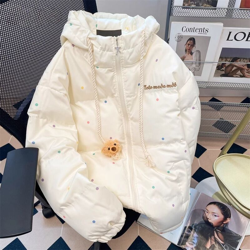 Girls' down Jacket Winter 2026 New Style 12-Year-Old Middle-Aged and Older Students Fashionable and Warm Hooded Cotton Jacket Girls' down Jacket Winter 2026 New Style 12-Year-Old Middle-Aged and Older Students Fashionable and Warm Hooded Cotton Jacket