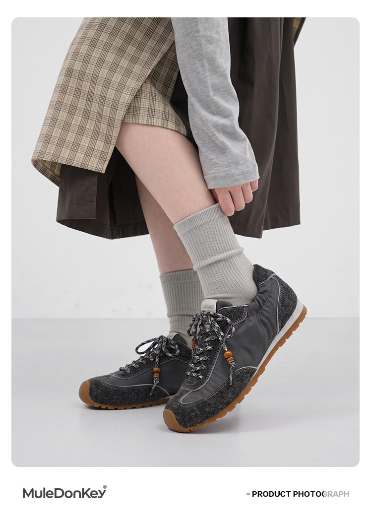 Mule Donkey Color-Block Lace-Up Gump Sneaker