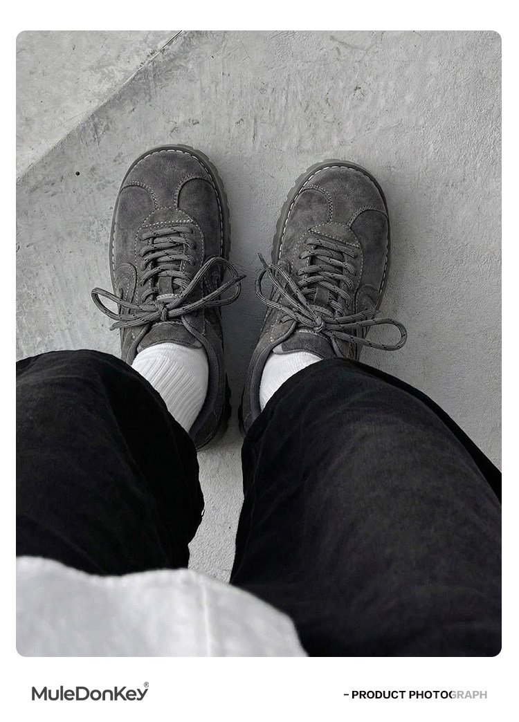 Mule Donkey Gray Suede Platform Derby
