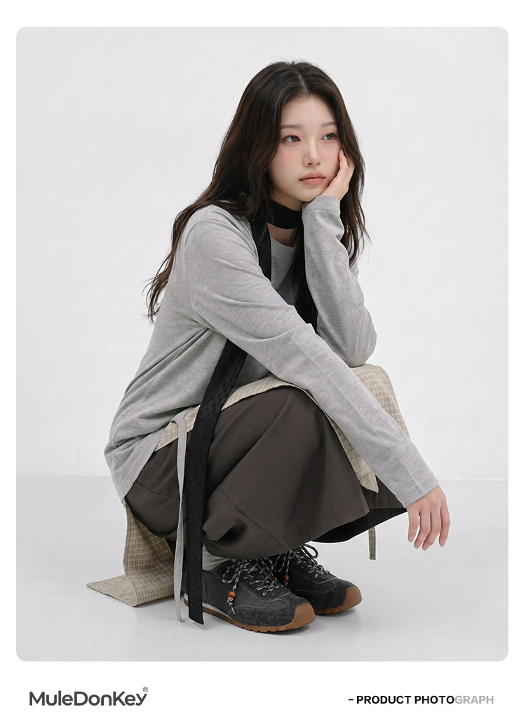 Mule Donkey Color-Block Lace-Up Gump Sneaker