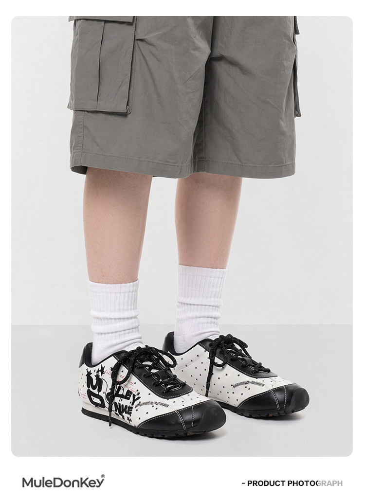 Mule Donkey Canvas Color-Block Chunky Trainer