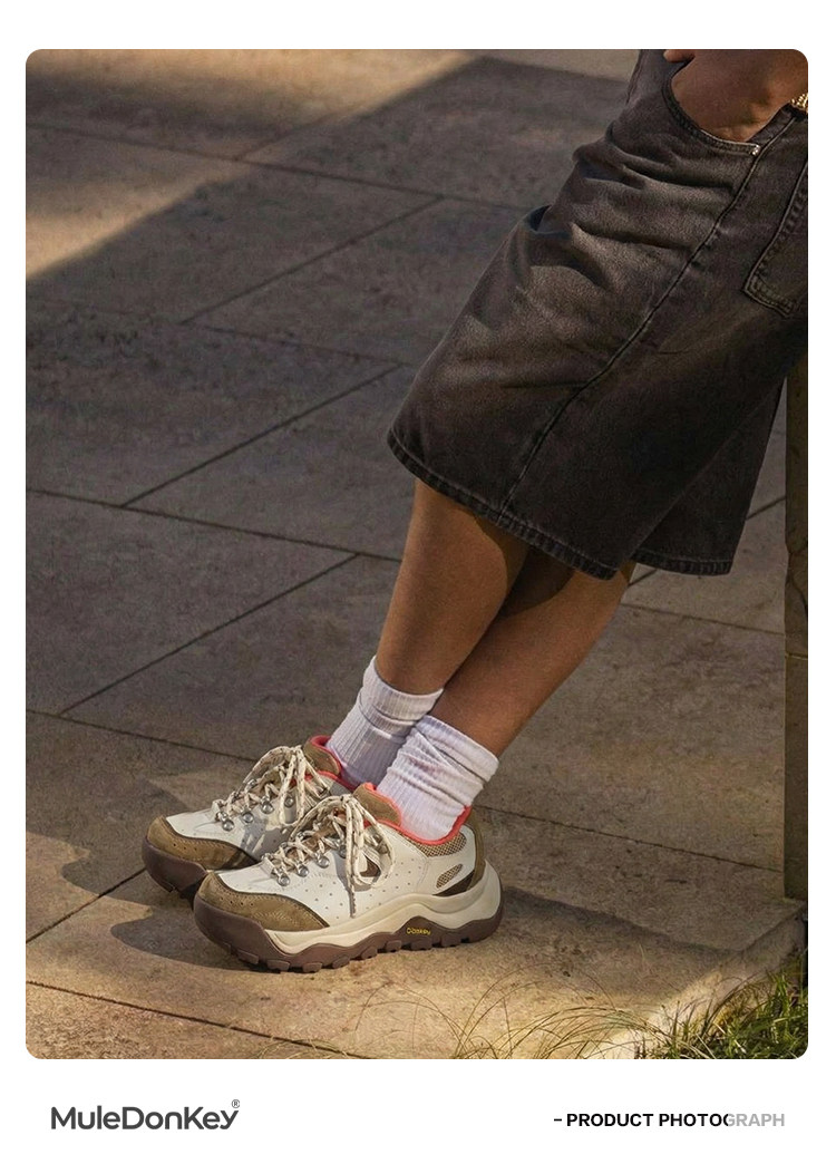 Mule Donkey Chunky Lace-Up Trail Sneaker