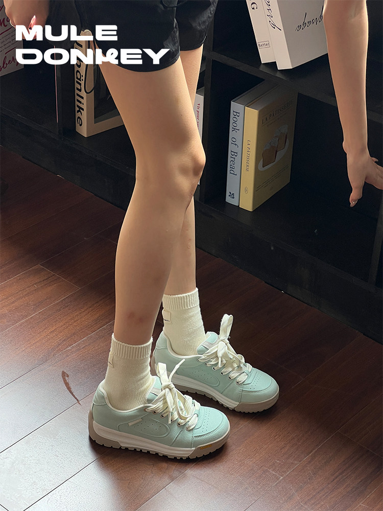 Mule Donkey Suede Platform Chunky Sneaker