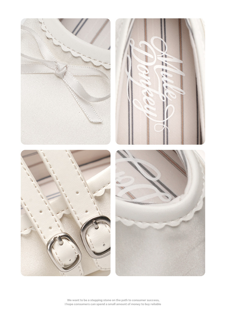 Mule Donkey Bow Strap Mary Jane Ballet Flat