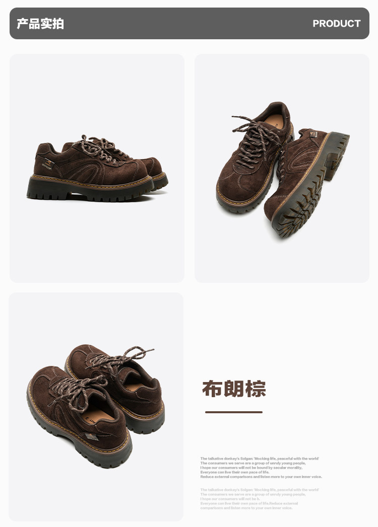 Mule Donkey Leather Platform Round-Toe Derby