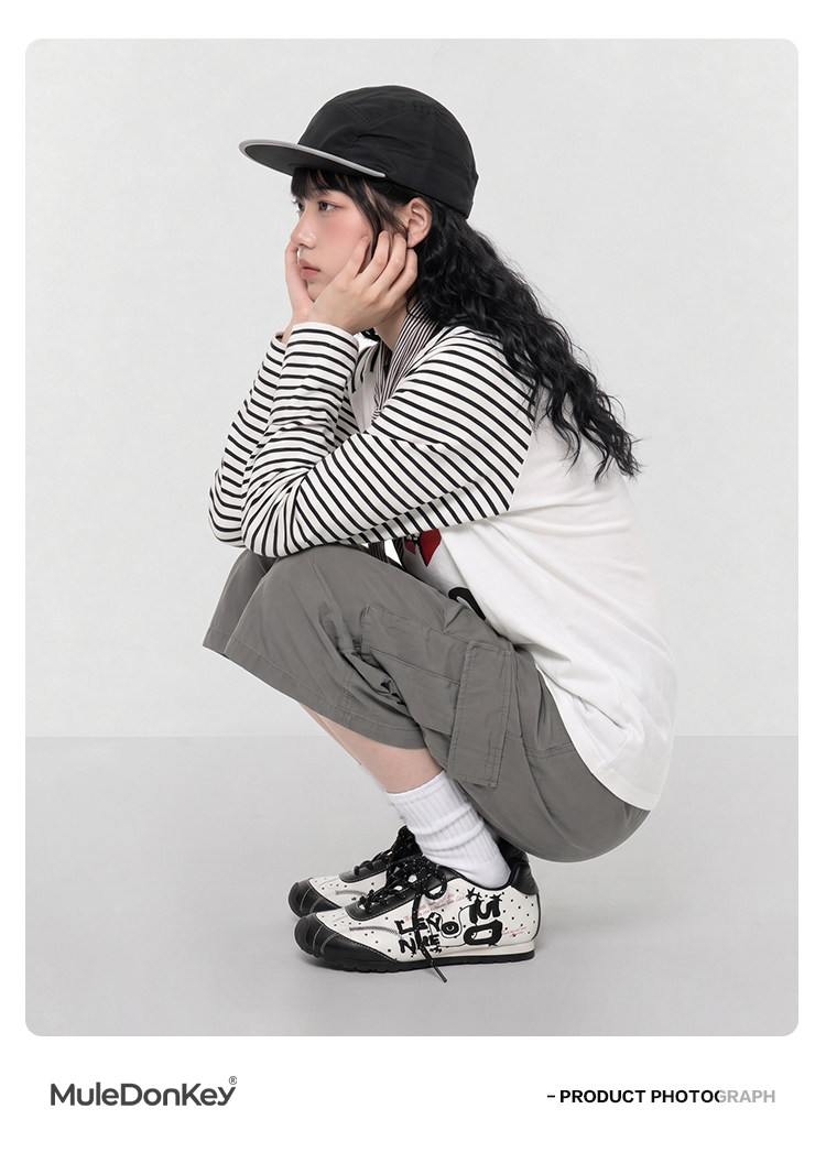Mule Donkey Canvas Color-Block Chunky Trainer
