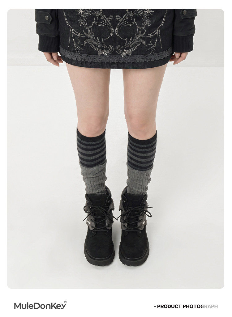 Mule Donkey Retro Lace-Up Platform Martin Boot