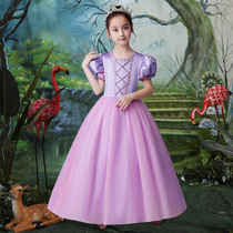 Princess Sophia dress western style purple girl Aisha dress Sophia girl childrens clothing 2021 new