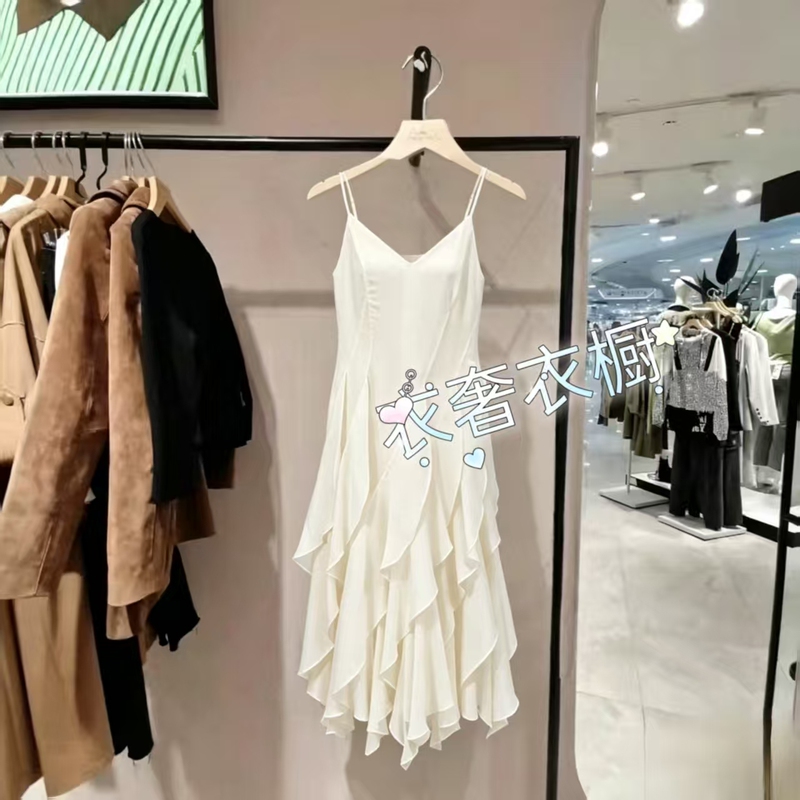 Women's Clothing 2026 Summer New Fashion Adjustable Shoulder Strap Waist-Cinching Mid-Length Dress Women's Clothing 2026 Summer New Fashion Adjustable Shoulder Strap Waist-Cinching Mid-Length Dress