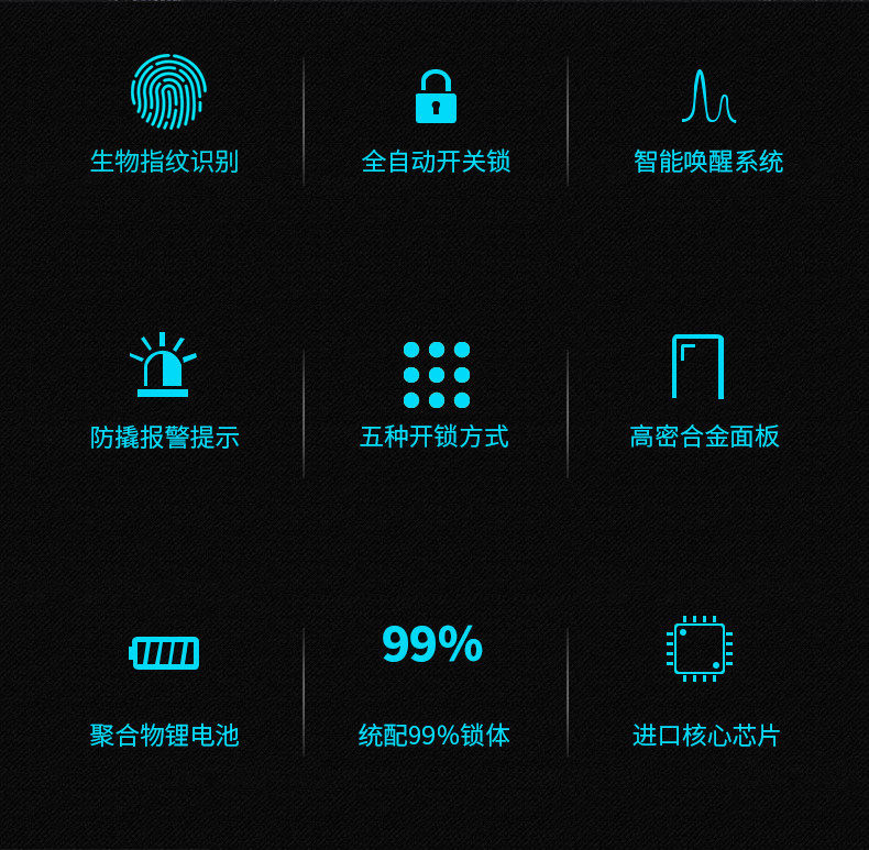 高档滑盖智能全自动指纹密码锁家用别墅大门防火防盗门锁双锂电池 高档滑盖智能全自动指纹密码锁家用别墅大门防火防盗门锁双锂电池
