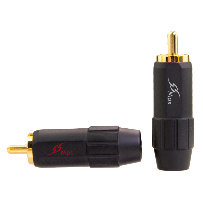 Taiwan MPS imported Flat-8 copper gold-plated fever audio CD audio signal line RCA lotus plug terminal