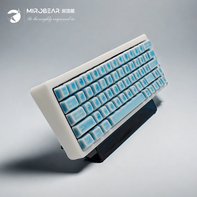 【White Marble】Milo Bear Ms63 White Marble Magnetic Axis Gaming Keyboard Rgb Light Customizable Gift