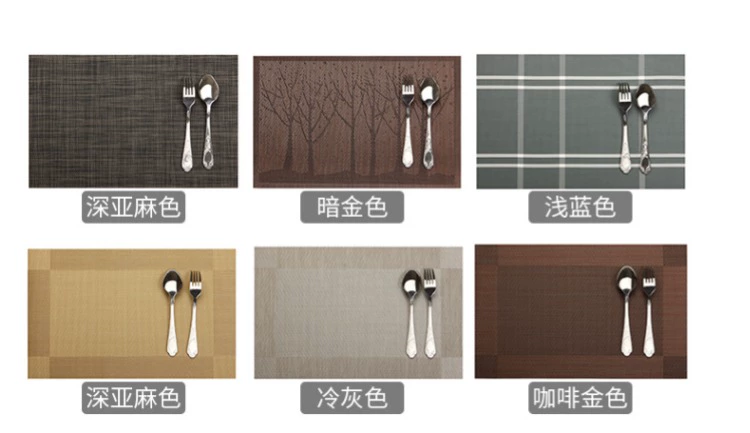 Tấm cách nhiệt PVC Teslin West Nhật Bản pad cách nhiệt không thấm nước dùng một lần mat món ăn mat chịu nhiệt bảng mat vải hai - Khăn trải bàn