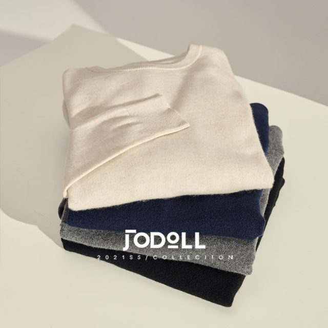 JODOLL Jodon ລະດູຫນາວທີ່ສະດວກສະບາຍ versatile cashmere sweater ຜູ້ຊາຍຮອບຄໍ 100% cashmere warm base sweater