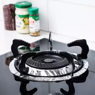 Kitchen gas stove pad aluminum foil gas furnace tin high temperature cleaning pad anti-greasy paper 10 pieces