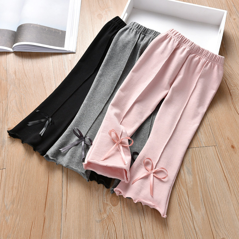 Spring girls pants girls punched pants 2023 new autumn cotton female outside wear spring and autumn casual autumn autumn