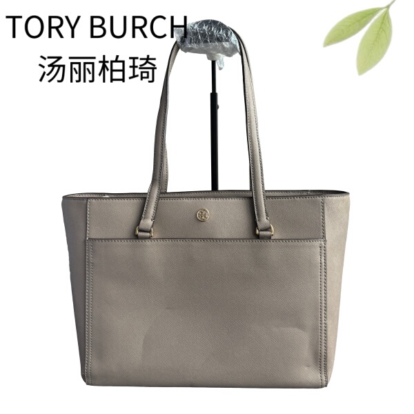 95% New Tory Burch/Tory Burch Gray and Gold Handbag G25803895, Dimensions 30X23 95% New Tory Burch/Tory Burch Gray and Gold Handbag G25803895, Dimensions 30X23