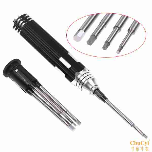 Tua vít bốn trong một hình lục giác Mô hình máy bay bốn mảnh bằng thép trắng tốc độ cao - Mô hình máy bay / Xe & mô hình tàu / Người lính mô hình / Drone máy bay điều khiển từ xa 4 cánh giá rẻ
