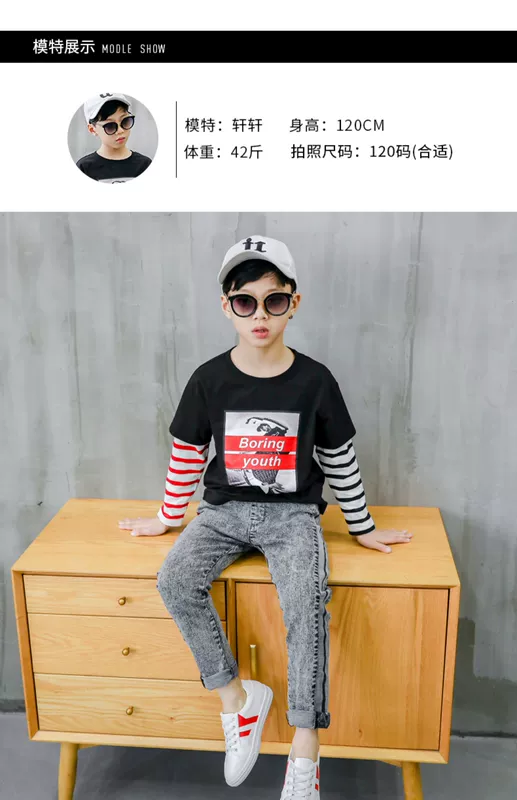 Quần trẻ em quần jean trẻ em mùa xuân mới 2020 Phiên bản Hàn Quốc của quần áo trẻ em mùa xuân và mùa thu, quần tây trẻ em lớn phong cách phương Tây - Quần jean