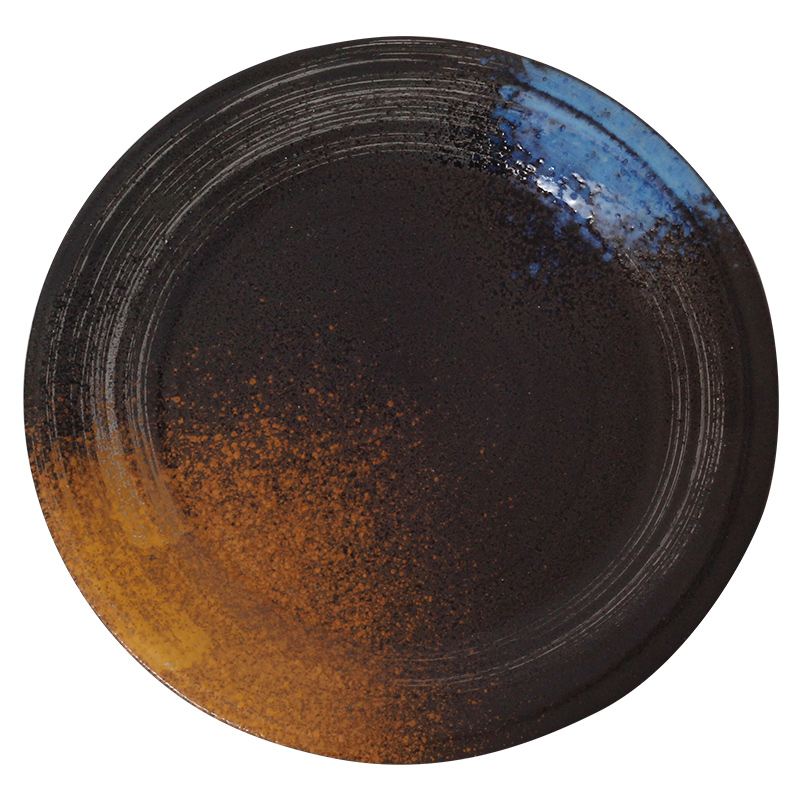 Tao soft creative Japanese retro ceramic disc size restaurants ipads plate flat pasta dish home 0