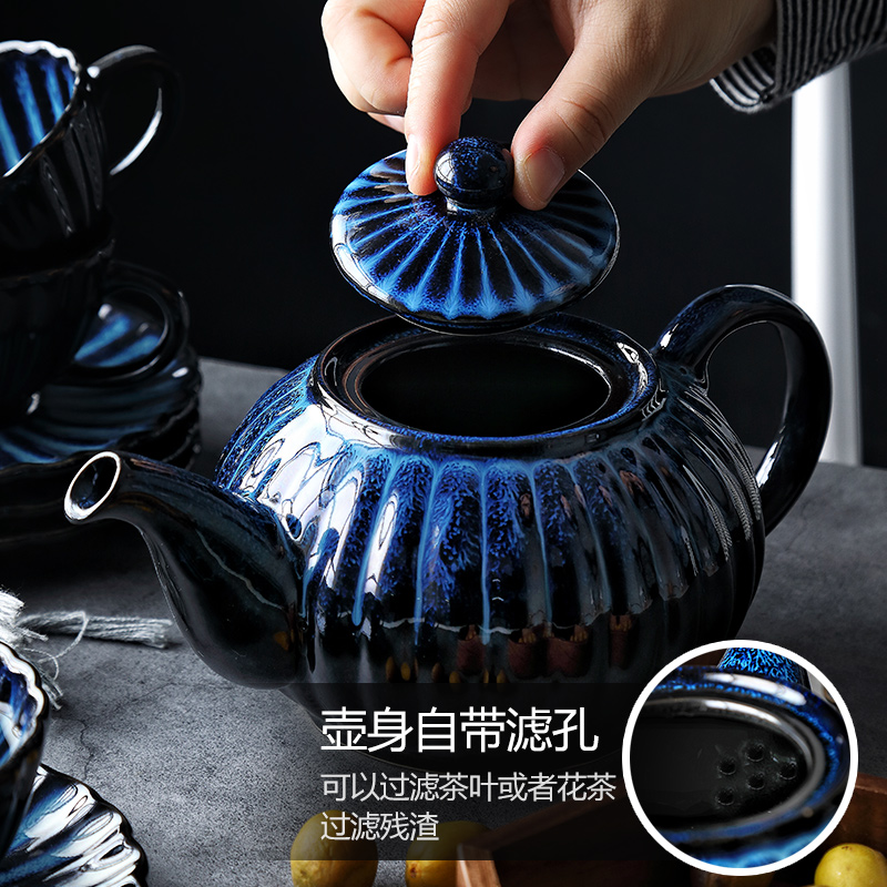 Tao soft creative European ceramic teapot set tea ultimately responds coffee tea sets tea with high temperature resistant kettle