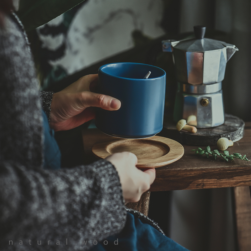 Tao soft wood coasters northern European cup mat mat small circular cup insulation pad keller wooden MATS