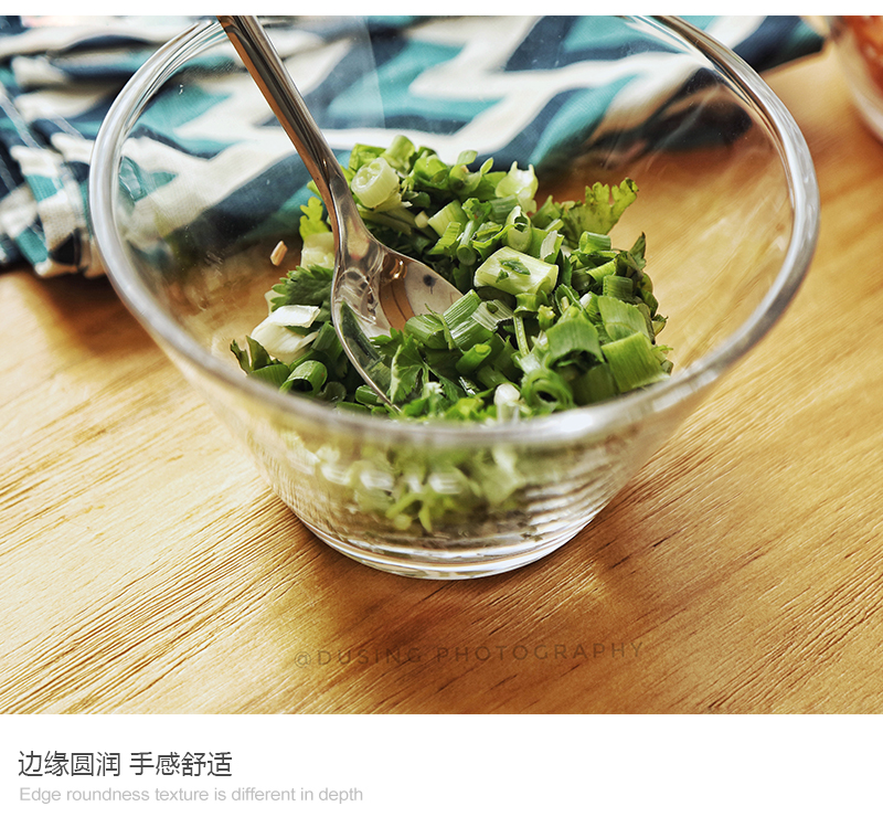 Tao soft Japanese transparent heat - resistant glass salad bowl of fruit salad bowl large salad bowl dessert vegetable food bowl