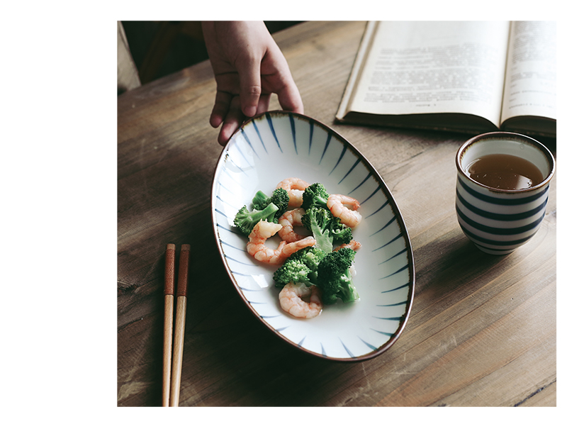Tao soft Japanese sushi plate oval fish dish plate household fruit bowl individuality creative ceramic plate
