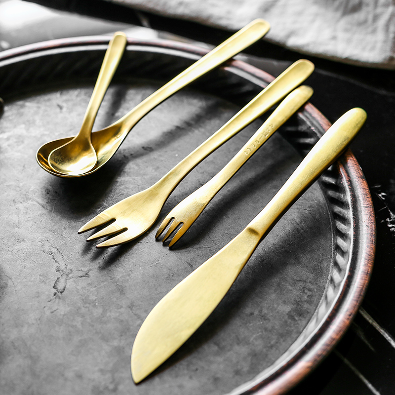 Tao soft European stainless steel steak knife spoon western tableware suit move the main fruit knife fork spoon, dessert spoon