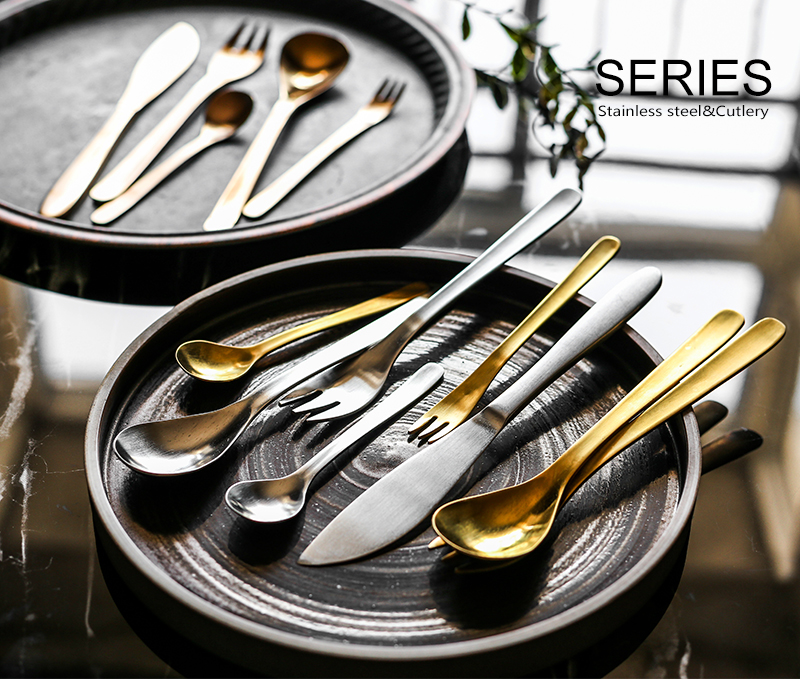 Tao soft European stainless steel steak knife spoon western tableware suit move the main fruit knife fork spoon, dessert spoon