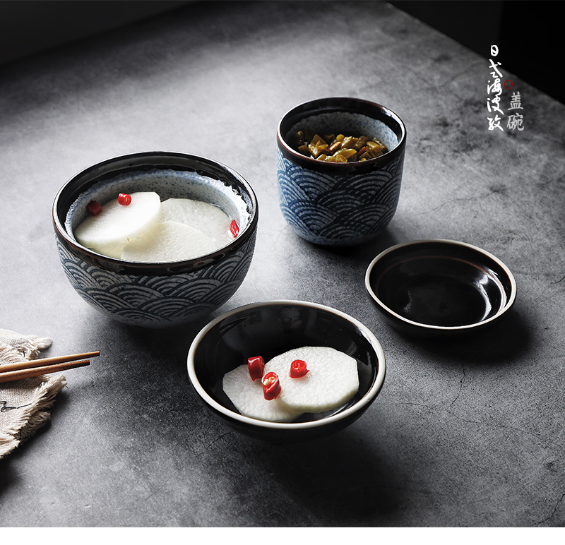 Tao soft Japanese ceramics hand - made dessert steamed egg stew bird 's nest in clay pot soup bowl stew pot with cover dessert them across indicates the water