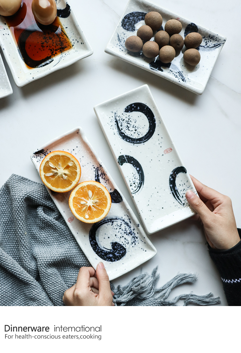 Tao soft ceramic disc article Japanese sushi plate snack plate thorn length plate household tray snacks. The Dish plate