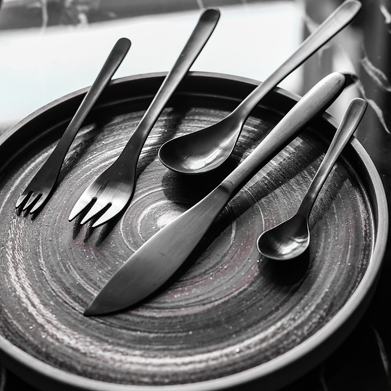 Tao soft European stainless steel steak knife spoon western tableware suit move the main fruit knife fork spoon, dessert spoon