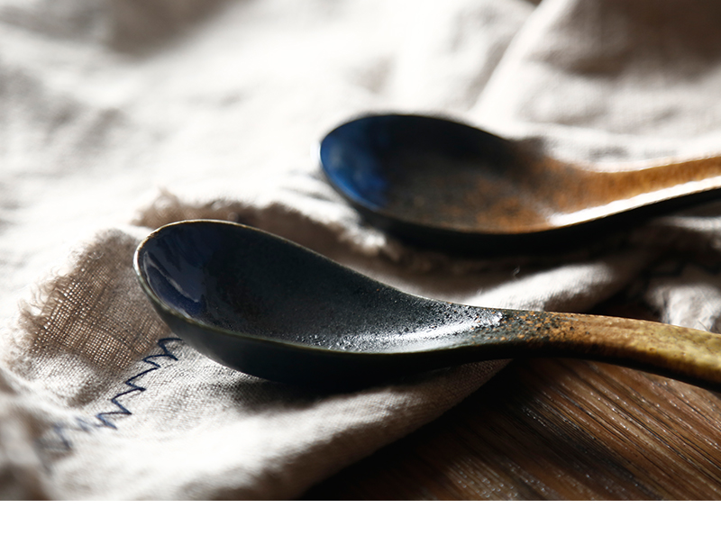 Tao soft household Japanese small spoon, spoon, spoon, spoon, ltd. rice porridge spoon restaurant dessert spoon, run out of ceramics