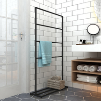 Towel rack Floor-to-ceiling bathroom shelf Bathroom clothes rack Punch-free toilet bath towel rack Bedroom hanger