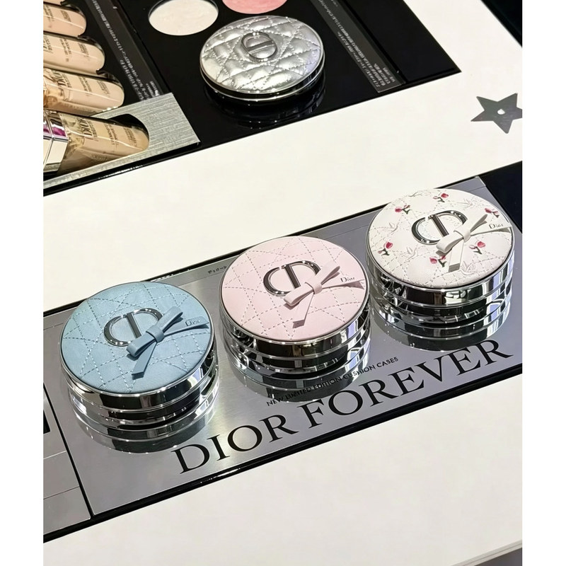 Free Shipping by Sf Express Dior 2026 Limited Edition Bowknot Cushion Case Pink/White/Blue/Refill