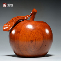 Rosewood Apple carving ornaments mahogany home living room office Pingan fruit decoration crafts new home gift