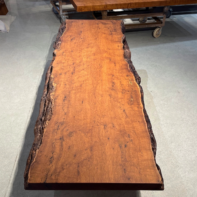 Myanmar Wucheng Teak Large Board Table Log Zen Tea Room Tea Table Solid Wood Office Desk Natural Side Dining Table Tea Table