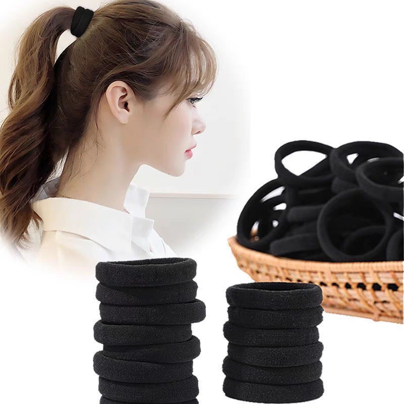 High-Elasticity Hair Ties, Seamless Towel Ring Hair Ropes, Thickened and Reinforced Rubber Bands for Women to Tie Their Hair into High Ponytails
