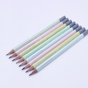 Zhonghua 6730/2b four-color mixed thick pencil, about 10mm thick triangular pencil, 8 pieces, anti-slip pen holder