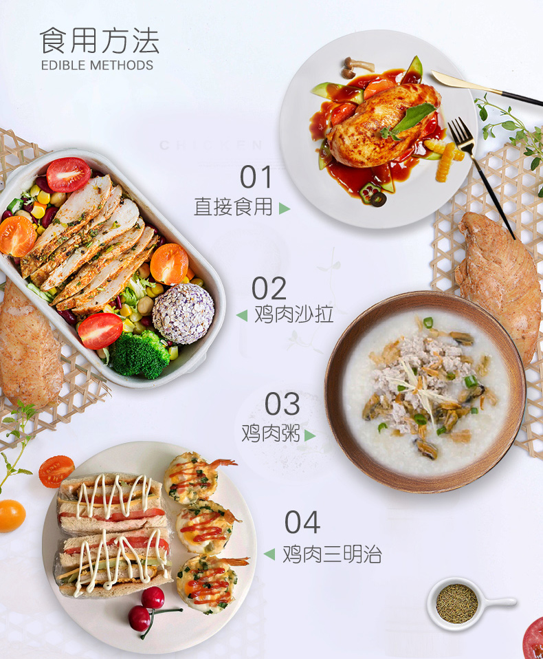国家队战备食品 优形 奥尔良味电烤鸡胸肉 100g*6袋 汁多不柴 图10