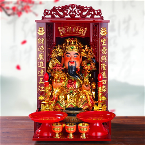 A shelf for the God of Wealth, a shrine for the table, a household shrine, a Guanyin Bodhisattva, an economical small and simple incense case