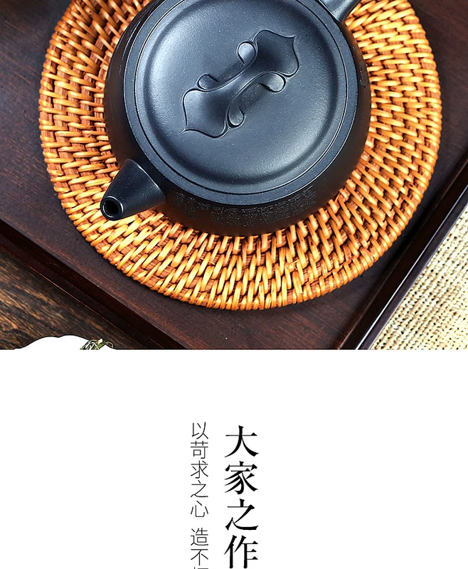đất làm ấm tử sa Nghi Hưng nổi tiếng nồi đất sét tím nguyên chất handmade hộ gia đình ấm trà kungfu trà bộ khắc Ruyi jinglan nồi bộ ấm trà tử sa cao cấp bộ ấm trà tử sa cao cấp