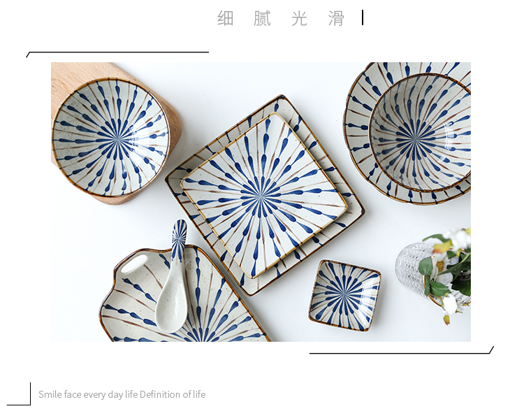 Li feng town petard Japanese household ceramics tableware suit bowl dish plate of noodles in soup dishes ceramic suit