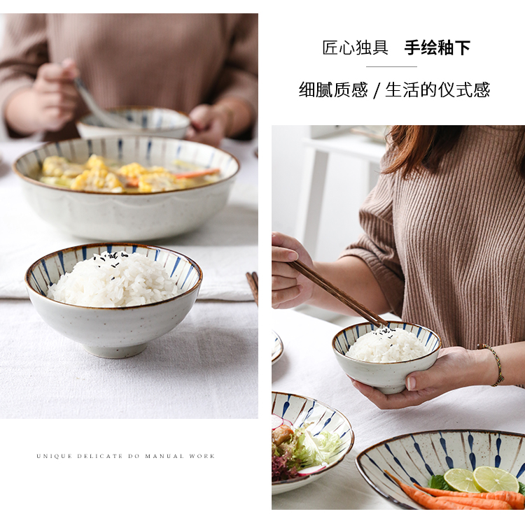 Li feng town petard Japanese household ceramics tableware suit bowl dish plate of noodles in soup dishes ceramic suit