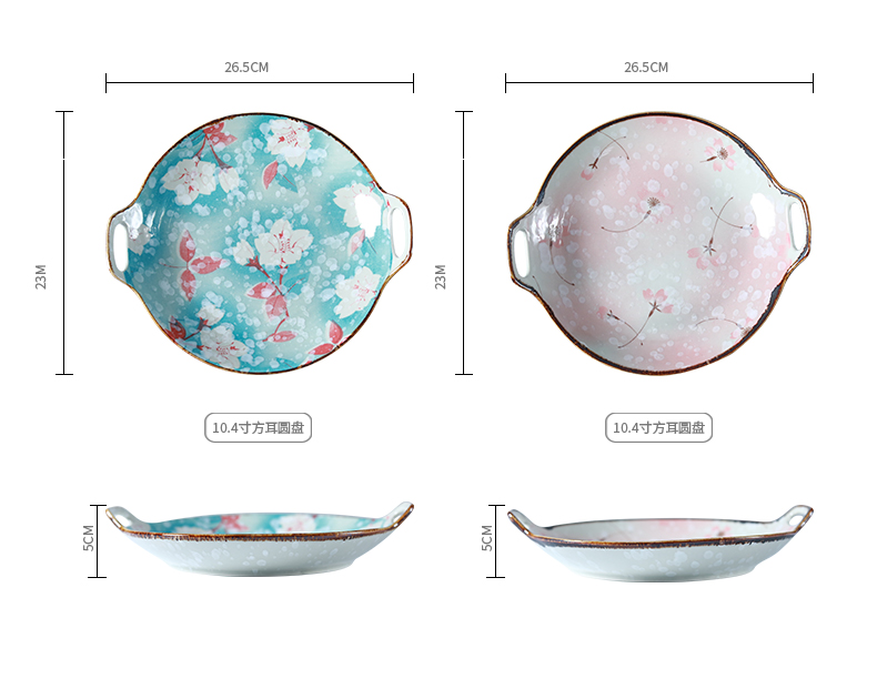 Flower creative hand - made ceramic tableware tableware informs the bowl dish dish soup bowl plate composite ceramic package